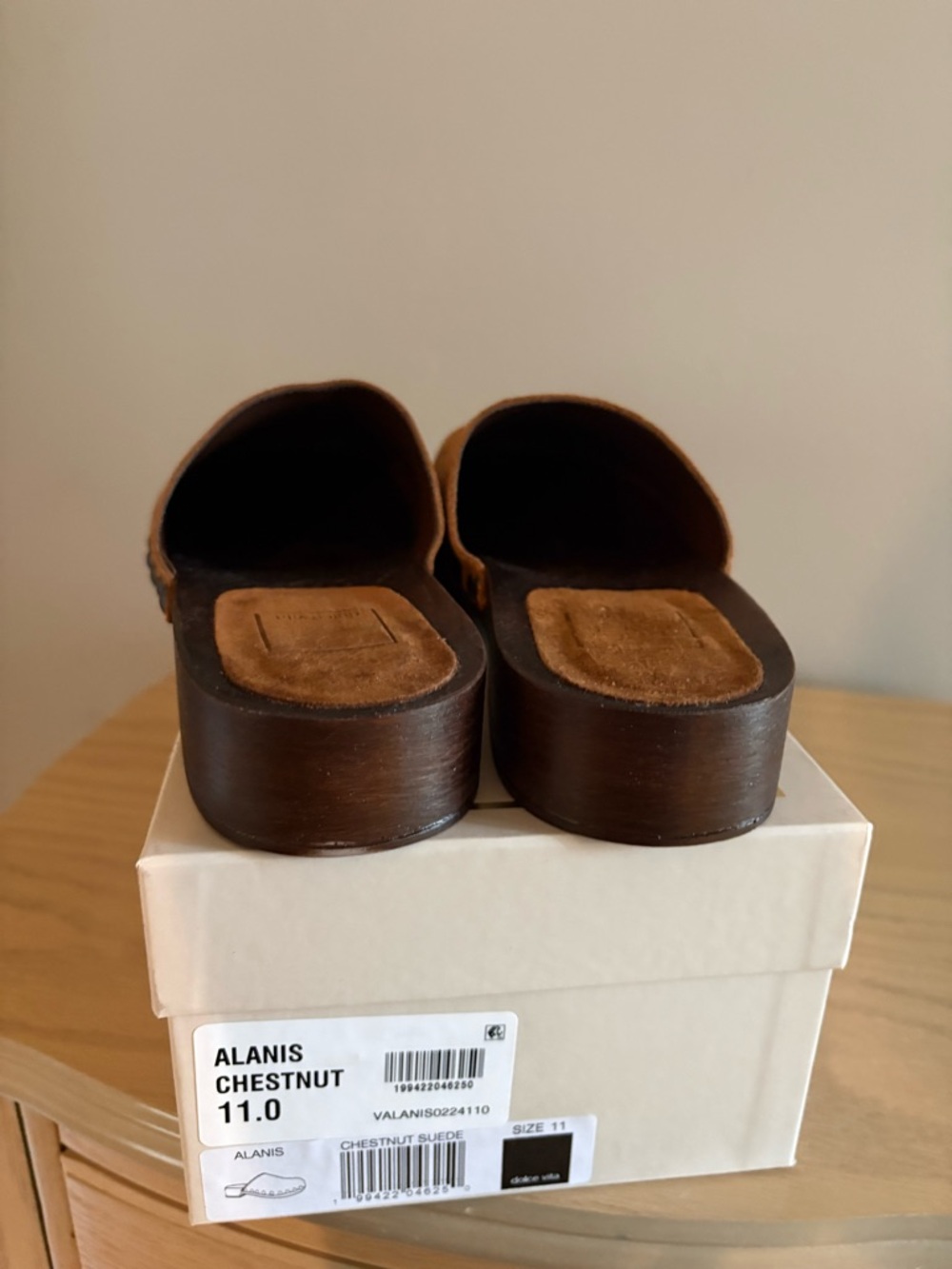 Dolce Vita Alanis Chestnut Suede clog size 11 Brand new w/box - Chestnut